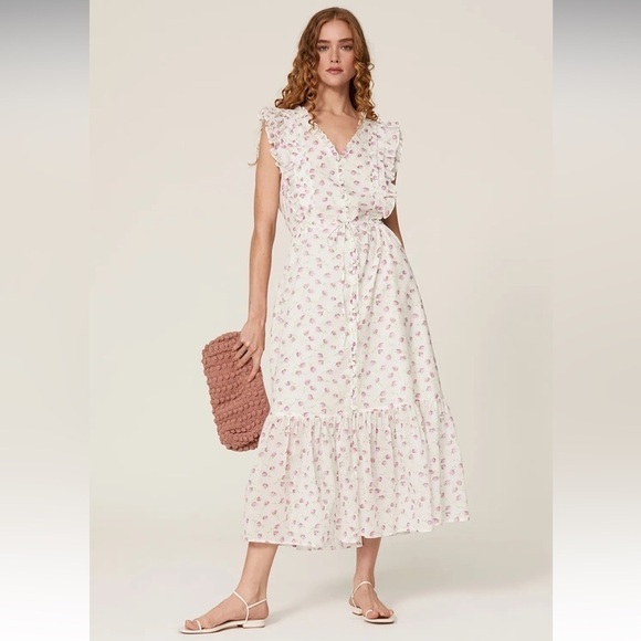 Polo Ralph Lauren White Floral Printed maxi Dress - Picture 1 of 15